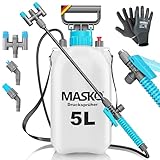 MASKO® Drucksprüher säurebeständiges Drucksprühgerät 5L Füllinhalt...