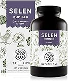 NATURE LOVE® Selen Komplex Vegan - Hochdosiert: 200µg Selen je Kapsel -...