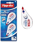 Tipp-Ex Korrekturroller Mini Pocket Mouse, 6m x 5mm, 2er Pack, Ideal für...