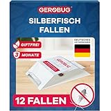 Gerobug Silberfischfalle 12 Stück - Leimfalle mit giftfreiem Lockmittel...