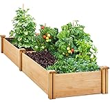 Yaheetech Hochbeet Pflanzkasten Palettenrahmen DIY mit 2 Pflanzbereichen...