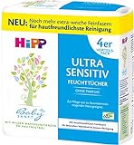 HiPP Babysanft Feuchttücher Ultra Sensitiv, weiß, 3er Pack (3 x 4 x 52...