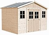 Holz Gartenschuppen - Abstellkammer mit Fenstern - H246 x 418 x 320 cm/ 12...