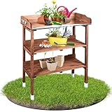 TTL Garden Pflanztisch Planter mit verzinkter Arbeitsplatte - Outdoor...