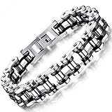 OSTAN Herren Edelstahl Armbänder Fahrradkette Biker Motorradkette...
