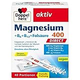 Doppelherz Magnesium 400 + B6 + B12 + Folsäure DIRECT - Magnesium...