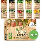 valeaf BIO Gemüse Samen Set für Kinder I Gemüse Anzuchtset m. 10 Sorten...