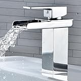 Wasserfall Wasserhahn,Edelstahl Waschtischarmatur Bad,Luxus Upgrade...