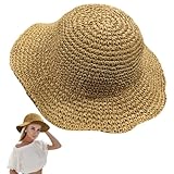 SAIIURV Stroh Sommerhut für Damen mit Groß Sonnen Shade Panamahut Breite...