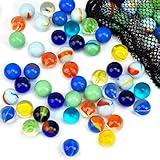 HAKACC 160 Stück Glasmurmeln, 16mm Bunte Murmeln mit Einzigartigen...