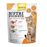 GimCat Nutri Pockets Malt & Vitamin Mix - Knuspriger Katzensnack mit...