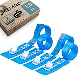 valonic Iceland - 4X 1m Kurze Spanngurte mit Pad, 25mm, 250kg, TÜV Rheinl....