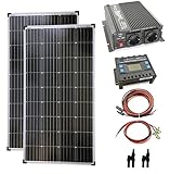 solartronics Komplettset 2x130 Watt Solarmodul 1000 Watt Wandler Laderegler...