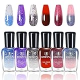 6 Farben Temperaturgesteuerter Farbwechsel Nagellack Set - Farbwechselnder...