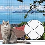 Hengu Katzennetz für Balkon, 6x3m Katzennetz Drahtverstärkt Balkonnetz...