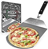 Pizzaschieber Edelstahl für den Grill & Ofen, Pizzaschaufel mit...