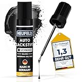 NEUFELD® Lackstift Schwarz glänzend [12ml] - Lackstift Auto hohe...