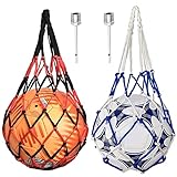 thirei Tragbares Ballnetz, 2er-Set Basketball Netz Tasche,...