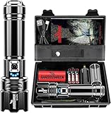 Shadowhawk Taschenlampe Led 500000 Lumen, Extrem Hell Taschenlampe USB...