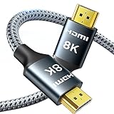 ARISKEEN 8K HDMI 2.1 Kabel 4M, 48Gbps High Speed Nylon Geflochtenes HDMI...