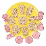 8 Stück Ausstechformen Set, Plätzchenform Happy Birthday Keks, Geburtstag...
