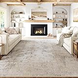 HUGEAR Waschbare Teppiche Gegend Teppich 240 X 300cm Beige Grau Modern...