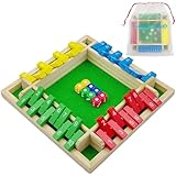 Shut The Box Spiel 4-Spieler, Holz Brettspiel Holz Mathematik Traditional...