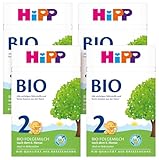 HiPP 2 Bio Folgemilch (4 x 600g), nach dem 6. Monat, mit Omega-3 (DHA,...