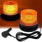 40 LEDs Rundumleuchte, 12V 24V Gelb Warnleuchte led magnet,360°...