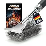 AUXHCYL Grillbürste Edelstahl, 3-in-1 Grill Bürste mit Schaber, PP...