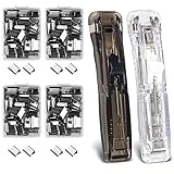 NTGRTY Hefter 2 Stück Push Clip Hefter Reusable Creative Stapler Mini Push...