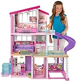 Barbie GNH53 Traumvilla Dreamhouse Adventures Puppenhaus mit 3 Etagen, 8...