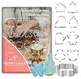 20x Ausstecher Weihnachten & Advent Motive Set - Keksausstecher zum Backen...