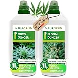 Purgrün® Cannabis-Dünger-Set 2 x 1 Liter– Schnell wirksame...