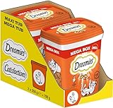 Dreamies Katzensnacks mit Huhngeschmack, 2x350g – Außen knusprige &...