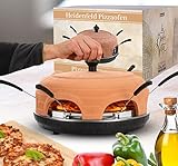 Heidenfeld Pizzaofen | Pizzachef für 6 Personen - 1100 Watt bis 300°C -...
