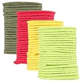 JOINPAYA 4 Rollen 2mm Gewachste Schmuckkordel in Bunten Farben...