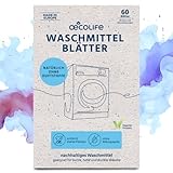 oecolife Waschmittel Blätter ohne Duft, 60 Waschladungen, Vollwaschmittel,...