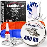 Magfishion - Mega Magnetfischen Set – 400 kg - Ø90mm - Neodym Magnet Mit...