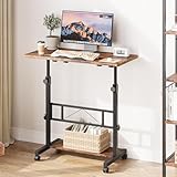 Dripex 80x40cm Stehpult, Schreibtisch höhenverstellbar 65-98cm, Mobiler...