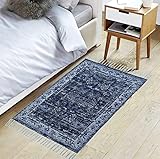 Handgewebter Teppich aus Baumwolle, Boho-Teppich, bedruckt, dekorativ,...