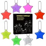 DealKits 20 PCS Sicherheits Reflektor Anhänger, Stern Schlüsselanhänger,...