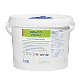 Curacid Medical Desinfektionstücher im Spendereimer, 120 Tücher.,...
