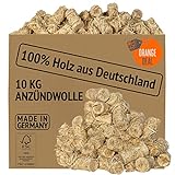 ORANGE DEAL Anzünder Holzwolle Öko 10kg (ca. 760 Stück) Anzündwolle...