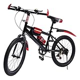PUCMER 20 Zoll Fahrrad Mountainbike 7 Gang Kinderfahrrad Scheibenbremse...