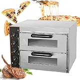 YXYLJOZ Doppelstöckiger Pizzamaker mit Timer, kommerzieller elektrischer...