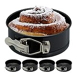 Relaxdays Springform klein, 5er Set, Ø 12 cm, rund, antihaftbeschichtet,...