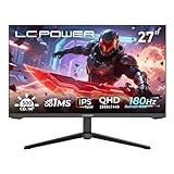 LC-POWER QHD Gaming Monitor 27 Zoll, Fast IPS-Panel, 2560x1440, 180Hz, 1ms,...