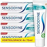 Sensodyne MultiCare Original Zahncreme, 4x 75ml, tägliche Zahnpasta mit...