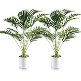 Joyblossom 2 Stück Kunstpflanzen Groß, 73cm Kunstpalme, Künstliche Palme...